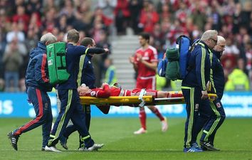 Middlesbrough player unable to celebrate promotion due to sickeningly gory injury