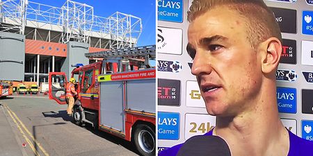 Joe Hart expresses concern about fans at Old Trafford during post-match interview