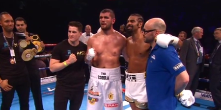 David Haye continues comeback with second-round stoppage of Arnold Gjergjaj