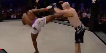 The only man to score a victory over Jon Jones was brutally knocked out on his Venator debut