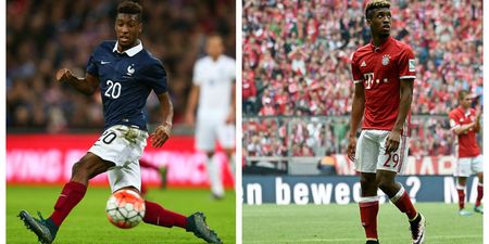 Kingsley Coman’s outfit as he turns up for France training is a sight to behold