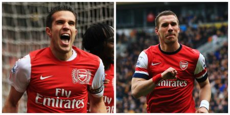 Arsenal fans absolutely loved Lukas Podolski and Robin van Persie’s Turkish Cup final confrontation