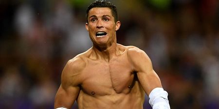 Cristiano Ronaldo wins the Champions League for Real Madrid, proceeds to rip off his shirt