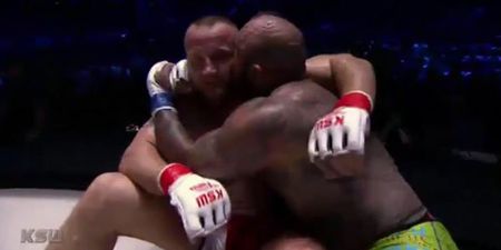 Watch this MMA heavyweight take sportsmanship too far after beating former world’s strongest man