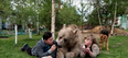 This couple has a gentle 7-foot tall, 21-stone bear for a pet