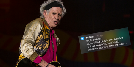 Keith Richards is the latest celebrity to have his account hacked with weird series of tweets