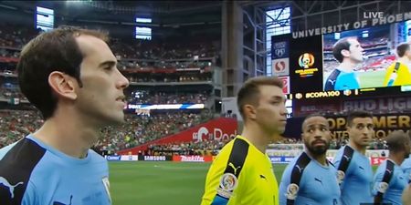 Uruguay footballers left bemused after national anthem mix-up