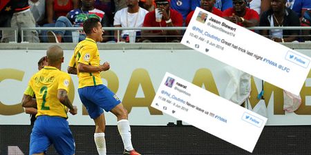 Liverpool fans panic after Philippe Coutinho’s hat-trick for Brazil