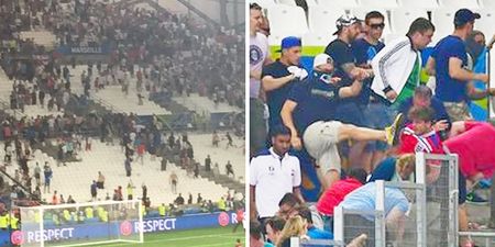 How are England fans expected to avoid trouble if they’re not even safe in the stands?