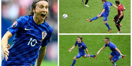 Luka Modrić’s stunning dipping volley gives Croatia the lead against Turkey