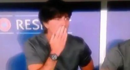 Watch as Joachim Low appears to be at the scratch and sniffing again
