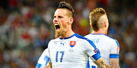Marek Hamsik makes early claim for goal of the tournament for Slovakia vs Russia