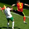 Irish fans rage as Shane Long is denied a clear penalty before Belgium’s opener