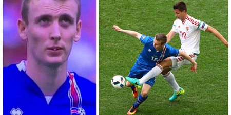 Viewers really enjoyed this Iceland player spitting on himself