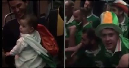 Irish fans outdo themselves by trying to get French baby off to sleep with train lullaby