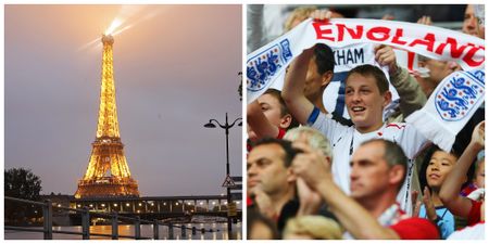 England fans weren’t shy about letting the Eiffel Tower know exactly what they think of it