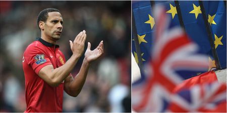 Rio Ferdinand takes flak on Facebook for saying how he’s going to vote in the EU Referendum
