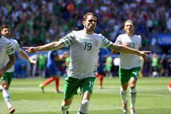This Robbie Brady penalty gives Ireland the lead against France