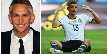 The German team’s twitter account is trolling Gary Lineker with Thomas Muller’s face