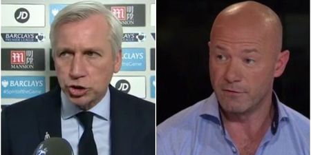 Alan Pardew has reacted bizarrely to Alan Shearer wanting to be England manager