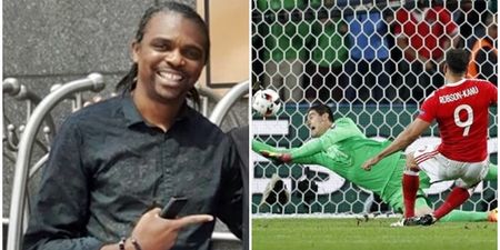 Nwankwo Kanu reacts to Hal Robson-Kanu’s Euro 2016 genius