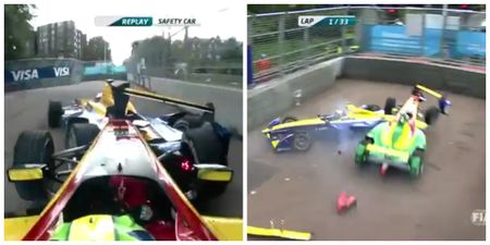 This early crash led to an utterly bizarre finish in the Formula E in London