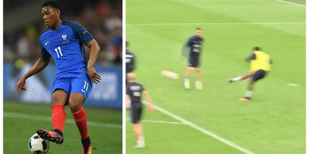 Watch Anthony Martial score a couple of training ground screamers