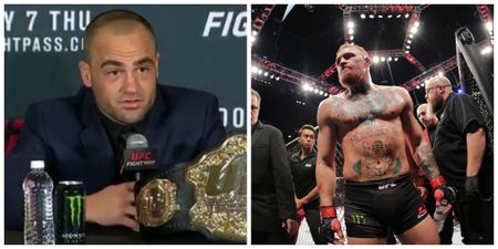 New UFC lightweight champ Eddie Alvarez wants “gimme fight” with Conor McGregor