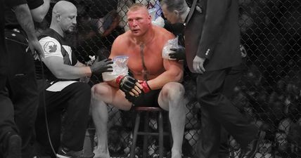 Twitter reacts to Brock Lesnar’s typically smothering Octagon return