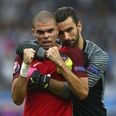 Watch Pepe celebrate Portugal’s famous win by puking up on the pitch
