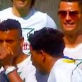 Watch Nani show off his beatboxing skills whilst Ronaldo dad-dances away