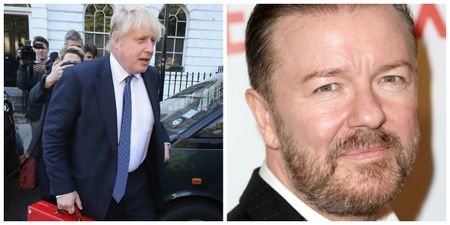 Ricky Gervais says what a lot of people are probably thinking about the Boris Johnson news