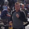 Ewan McGregor filmed recreating the ‘Renton run’ on Edinburgh streets