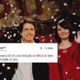 ‘Love Actually’ was on telly last night, but it was for a very good reason…actually