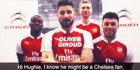 Arsenal players help Chelsea fan win over his Gooner father-in-law