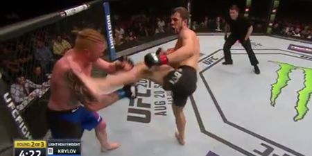 Nikita Krylov proves when foot meets neck, lights go out