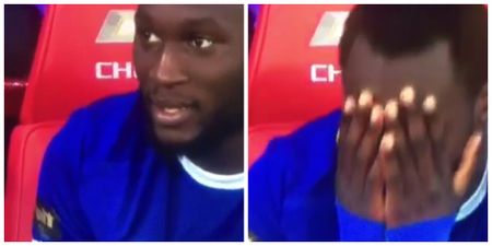 Romelu Lukaku looks like he reacted badly to the Roberto Martinez Belgium news