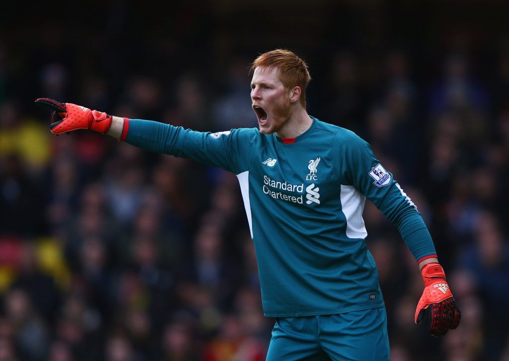 WATFORD, ENGLAND - DECEMBER 20: Adam Bogdan of Liverpool shouts during the Barclays Premier League match between Watford and Liverpool at Vicarage Road on December 20, 2015 in Watford, England. (Photo by Ian Walton/Getty Images)