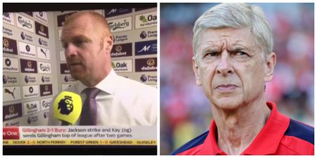 Sean Dyche morphed into Arsene Wenger on Sky Sports and Jeff Stelling was loving it
