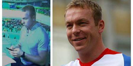 Viewers enjoyed Chris Hoy’s cheeky reaction to being caught on his phone live on air