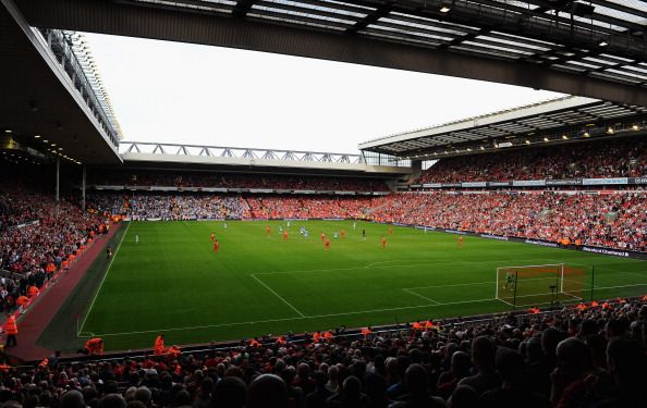 LIVERPOOL, ENGLAND - AUGUST 26: A general view of the stadium during the Barclays Premier League match between Liverpool and Manchester City at Anfield on August 26, 2012 in Liverpool, England. (Photo by Michael Regan/Getty Images)