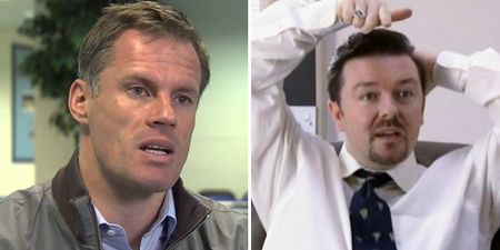 Jamie Carragher doing David Brent all night is bloody brilliant