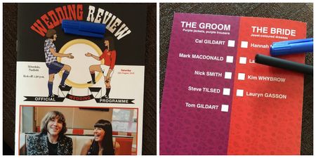 Meet the Manchester United fan who designed a matchday programme for his wedding