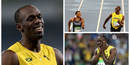 Usain Bolt and Andre DeGrasse couldn’t stop grinning at each other after qualifying for the 200m final