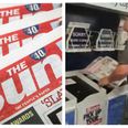Everton fan shows exactly what he thinks of The Sun handing out freebies in Glasgow