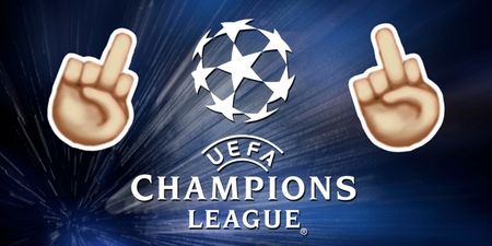 The official Champions League account accidentally just told us all to go fuck ourselves