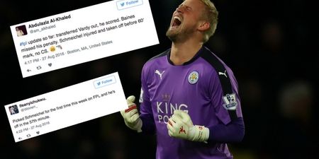 Fantasy football players are furious with Kasper Schmeichel for getting injured