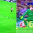 Barcelona goalkeeper makes up for error by saving a shot with his face