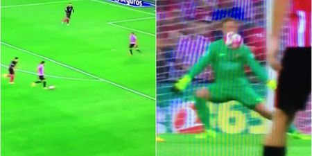 Barcelona goalkeeper makes up for error by saving a shot with his face