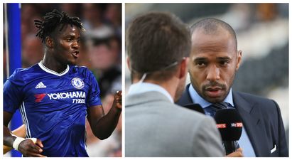 Chelsea’s Michy Batshuayi appears to be relishing working alongside Thierry Henry